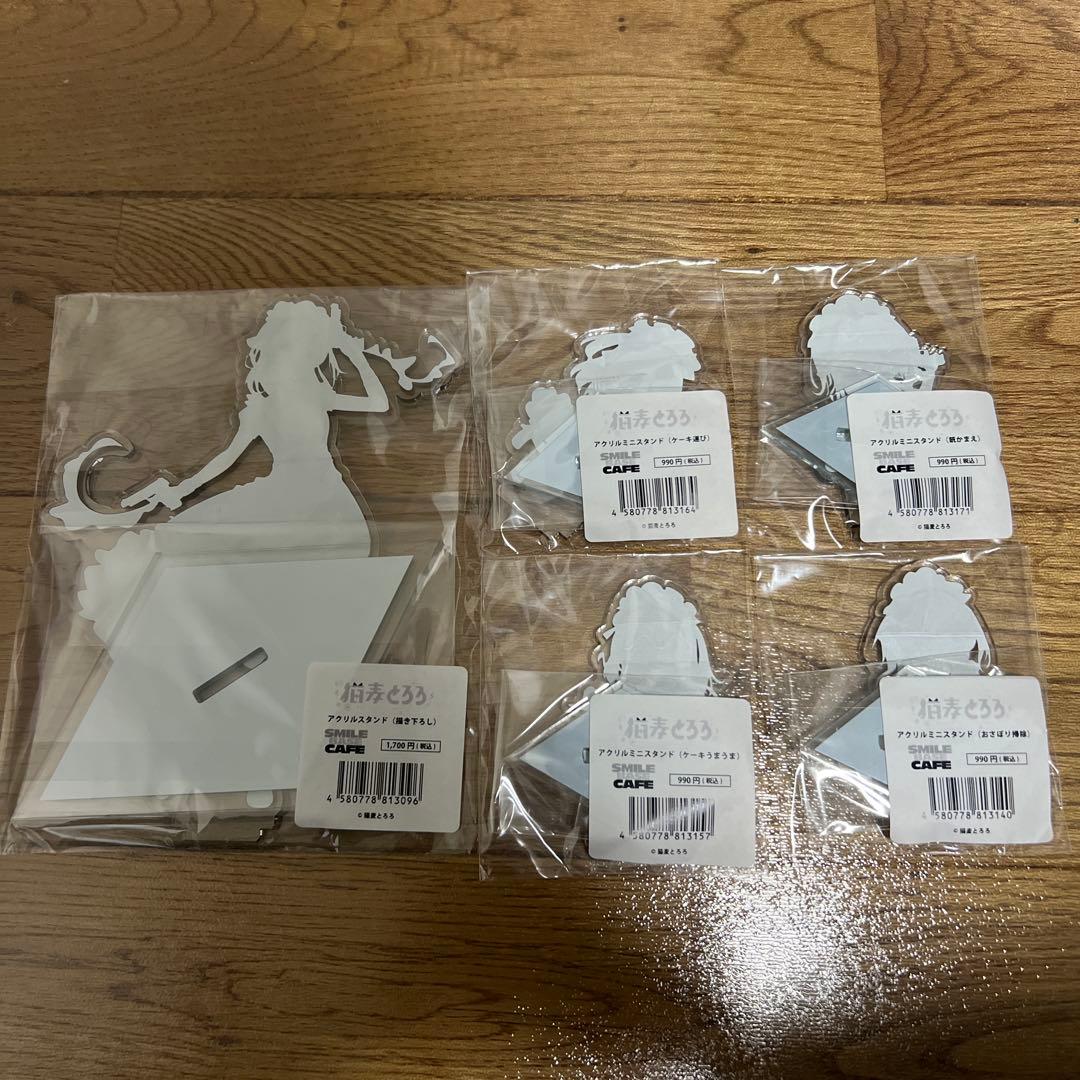 猫麦とろろ コラボカフェ グッズ デスクマット セット　アクリルスタンド