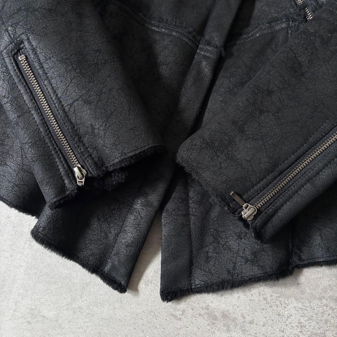 ジャケット・アウター 00s archive mouton far jacket riders y2k