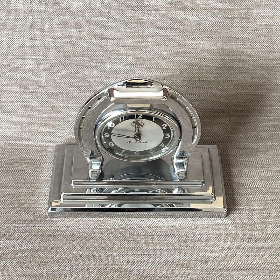Lux ヴィンテージ 時計置物 1930年代 クローム ラックス グッドラック