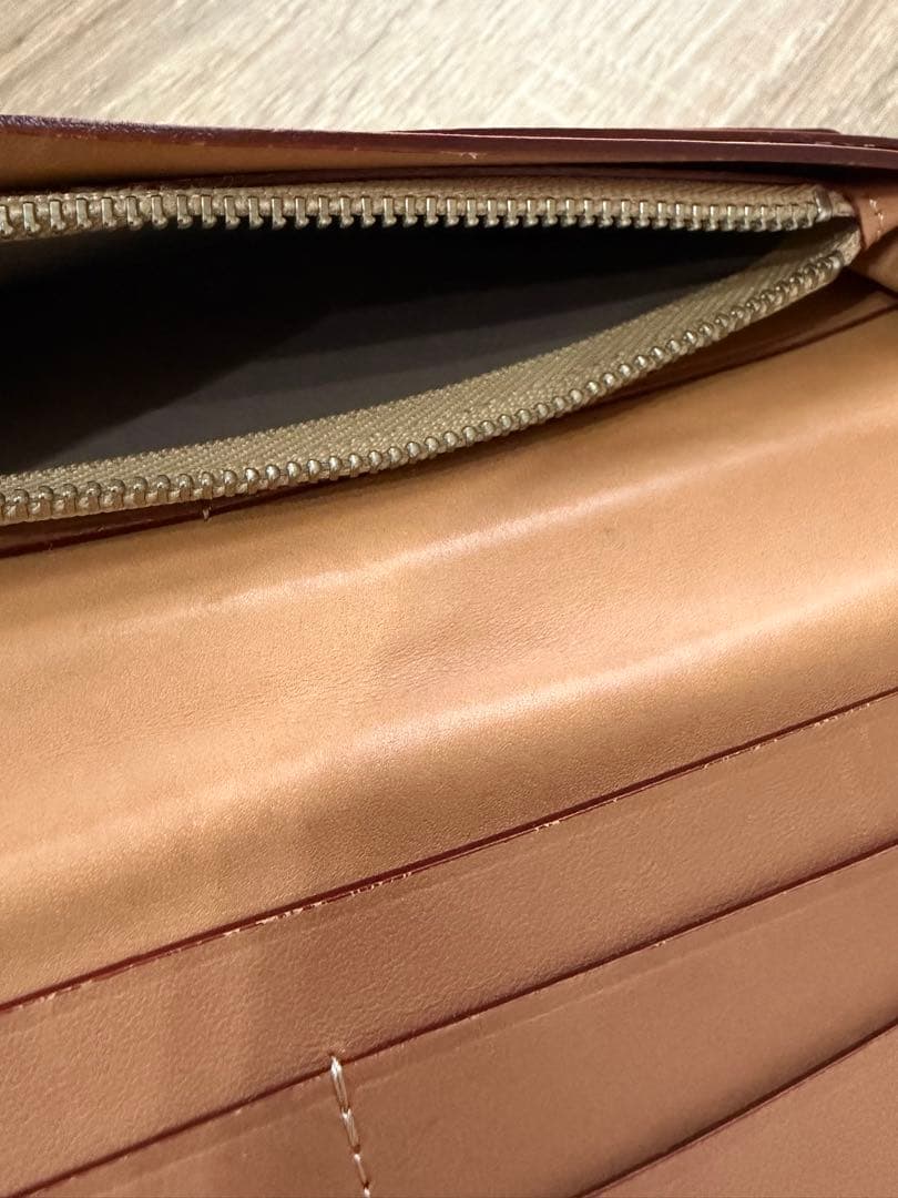 GANZO コードバン　ファスナー小銭入れ付き長財布　ブラック