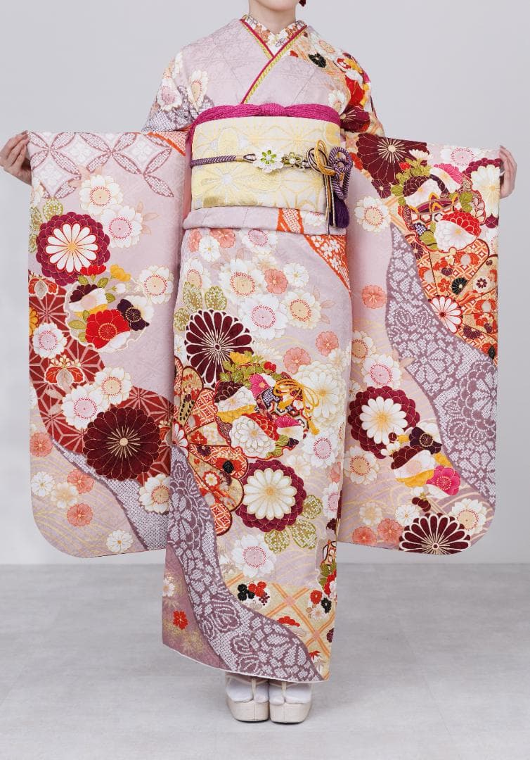 かっちん様 草履バッグ、重ね衿なし【845】【155cm~165cmの方用】