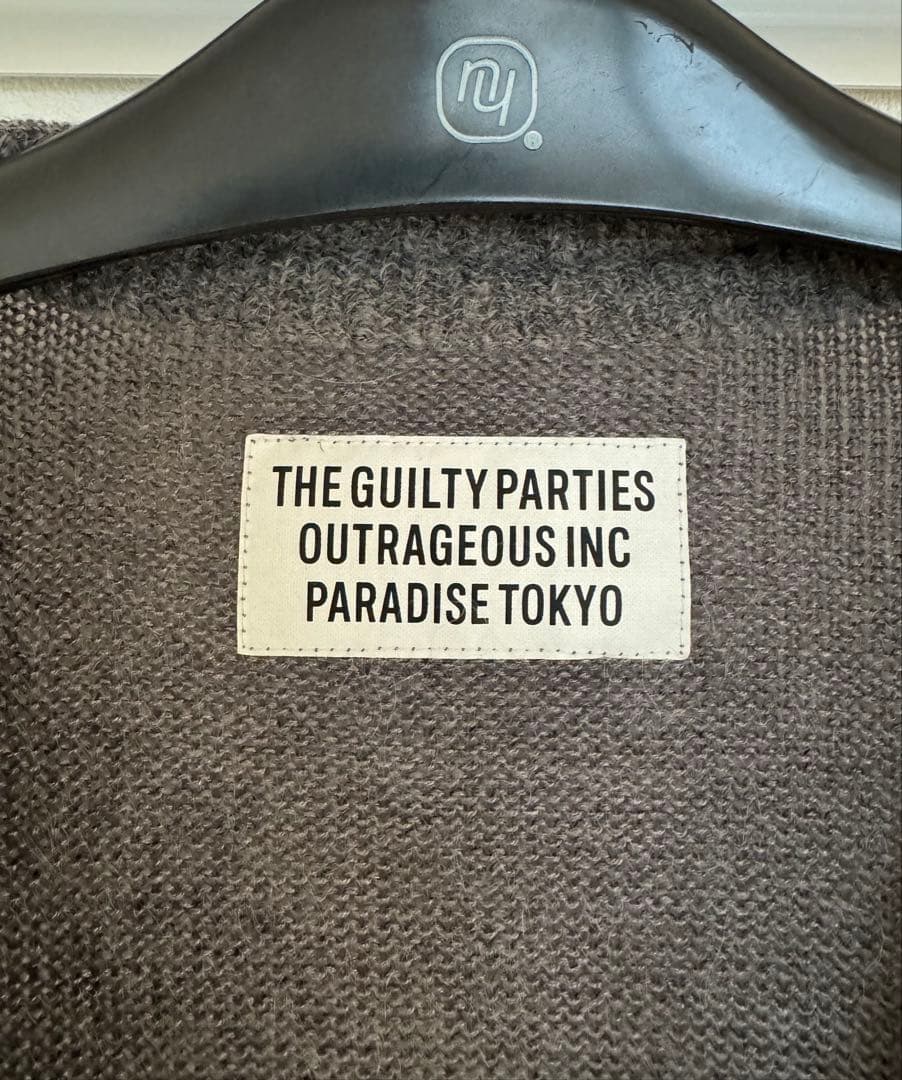 ワコマリア カーディガン モヘア L wacko maria チャコール