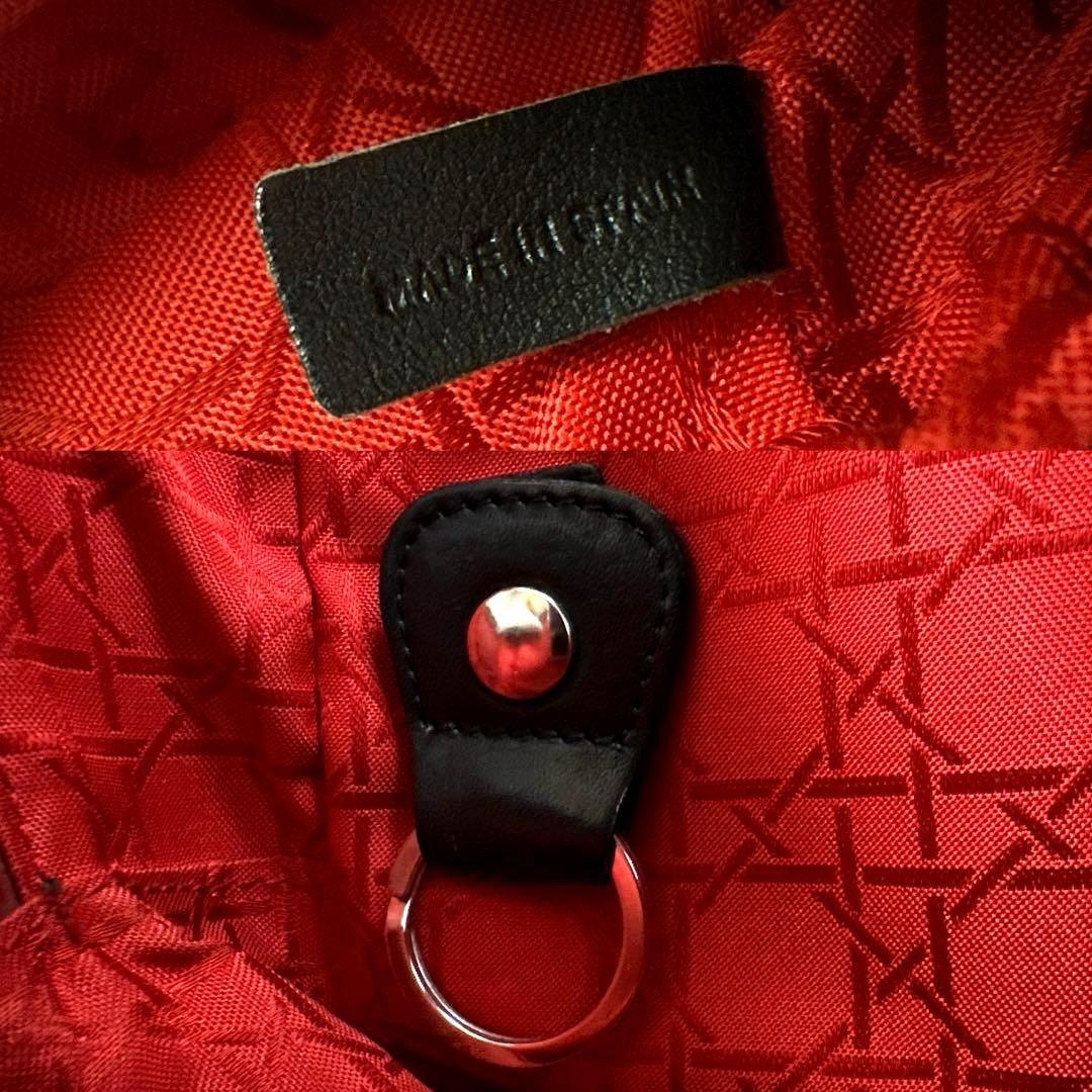 【美品】ディオール　リュック　CD　アイコン　シルバー金具　カナージュ　レザー