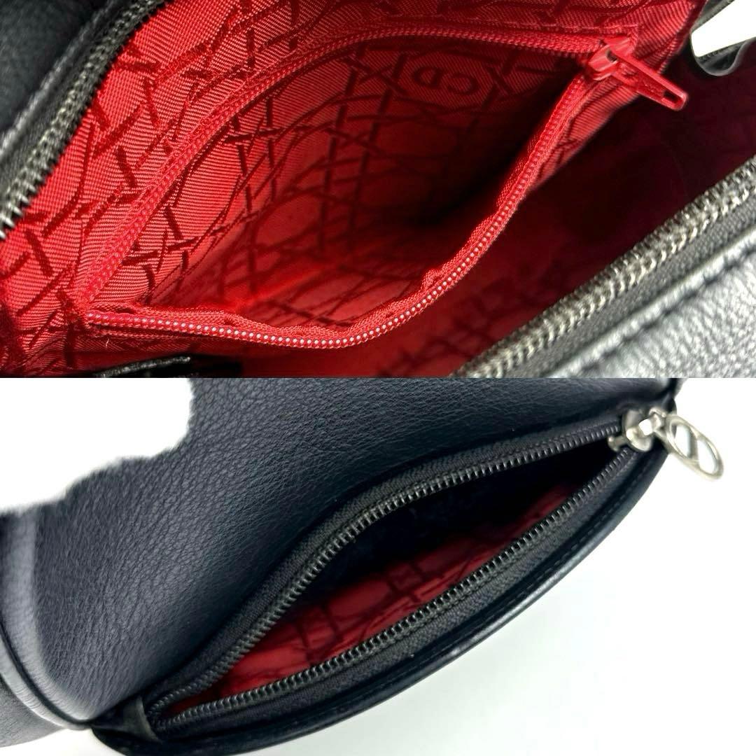 【美品】ディオール　リュック　CD　アイコン　シルバー金具　カナージュ　レザー