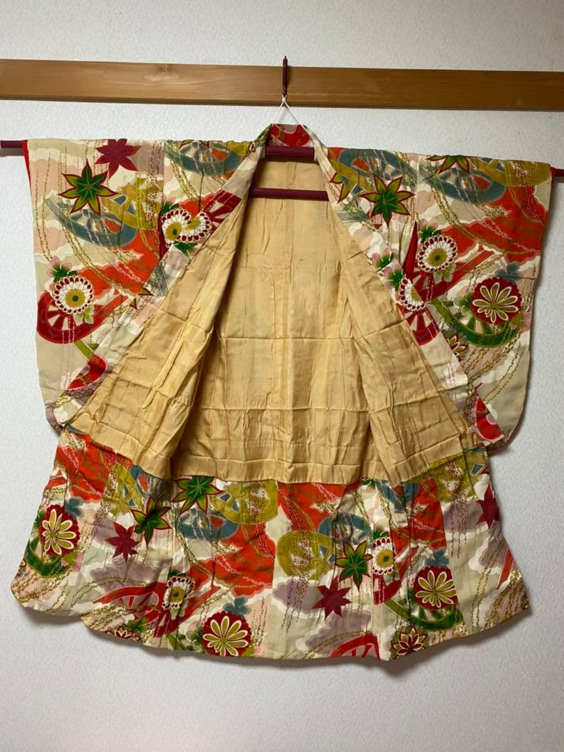 No.67正絹アンティーク子供着物七五三綺麗です。着丈105センチ裄丈61センチ
