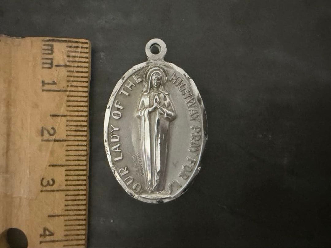 希少　ヴィンテージ　シルバー　925 アンティーク　ロザリオ　メダイ　アメリカ