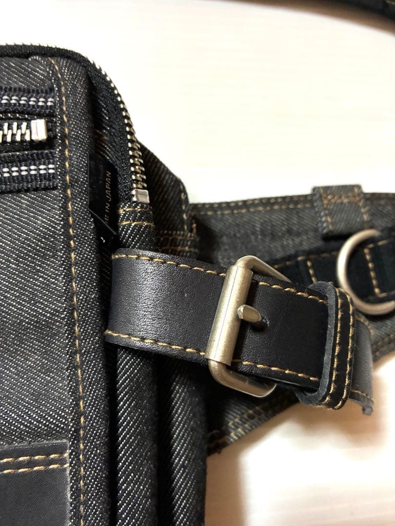 希少Lサイズ　廃版品　PORTER ポーター デニム　ウエストバッグ