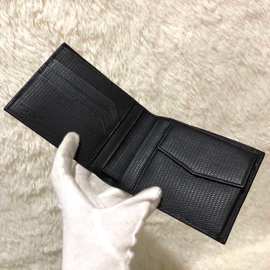 未使用✨ドルチェ&ガッバーナ ドルガバ レザー 二つ折り財布 ブラック