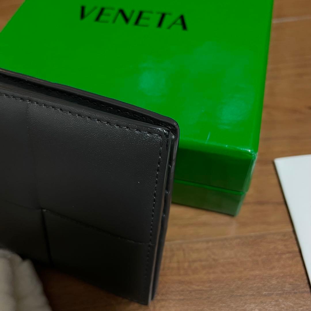 ボッテガヴェネタ カセット 折り財布 二つ折り グレー　札入れ