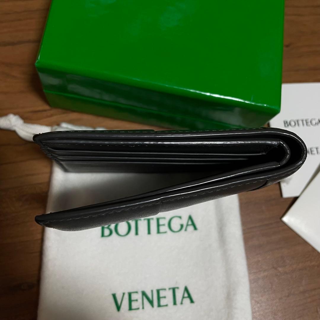 ボッテガヴェネタ カセット 折り財布 二つ折り グレー　札入れ