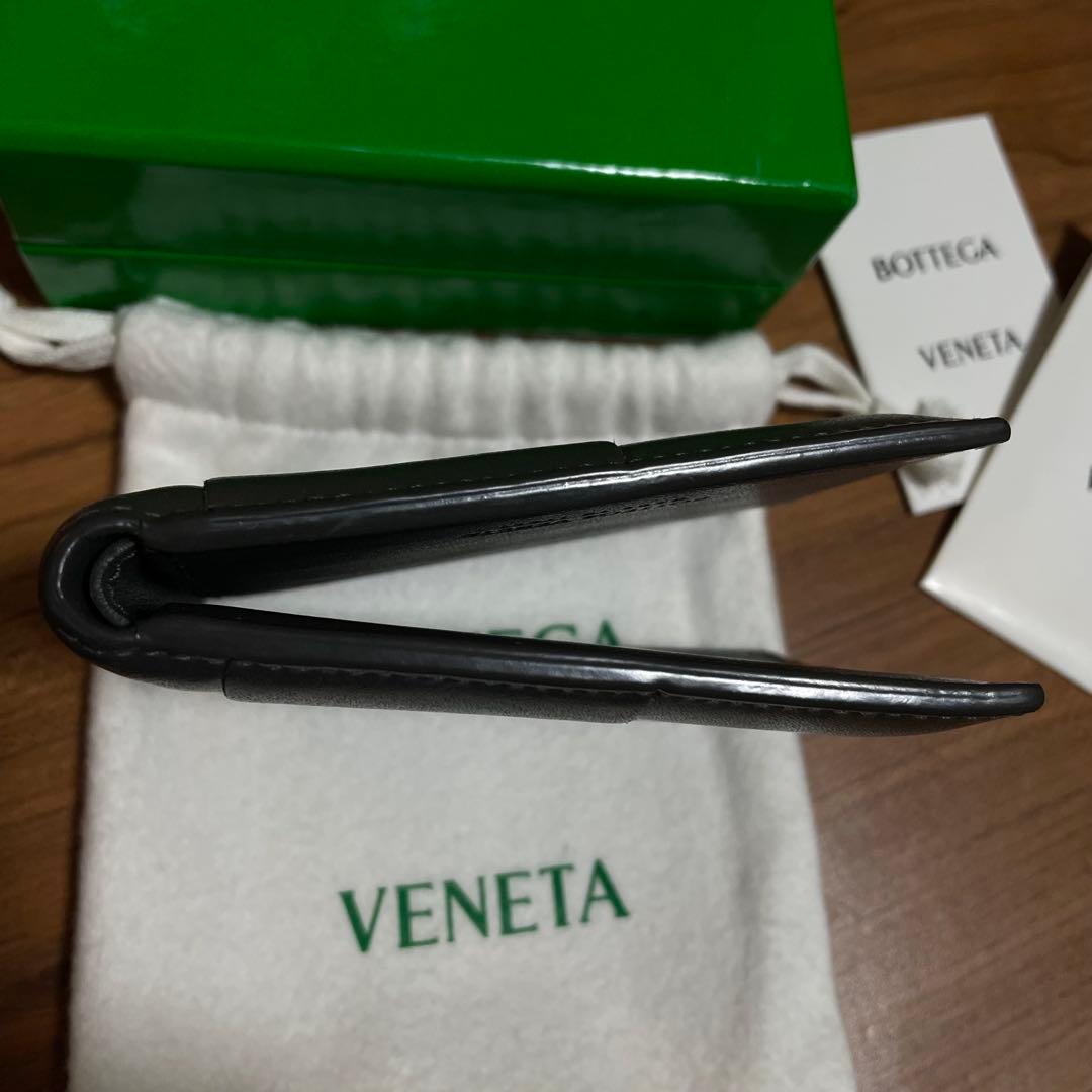 ボッテガヴェネタ カセット 折り財布 二つ折り グレー　札入れ