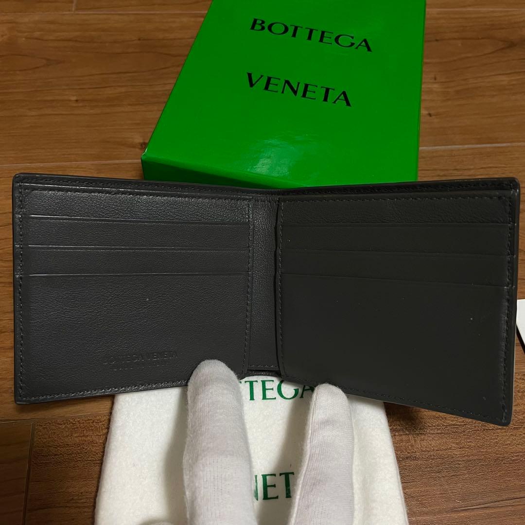 ボッテガヴェネタ カセット 折り財布 二つ折り グレー　札入れ