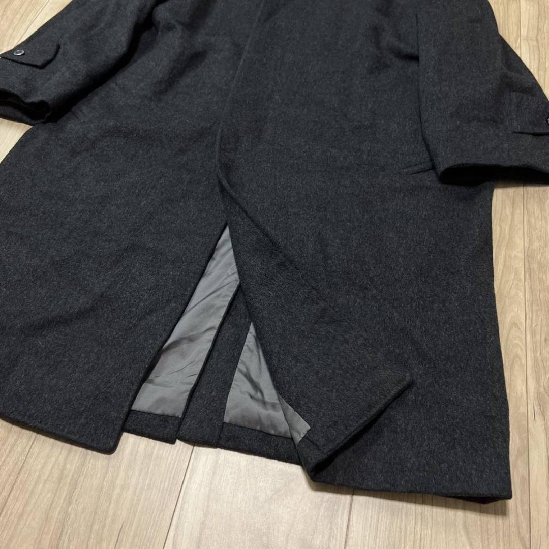 ★高級 カシミア100% CROMBIE ロングコート ステンカラーR-4928