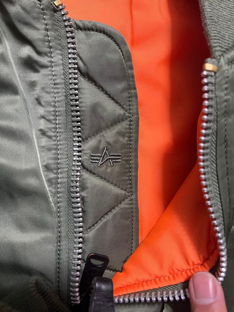 アルファ　ALPHA MA-1 フライトジャケット セージ　M 緑