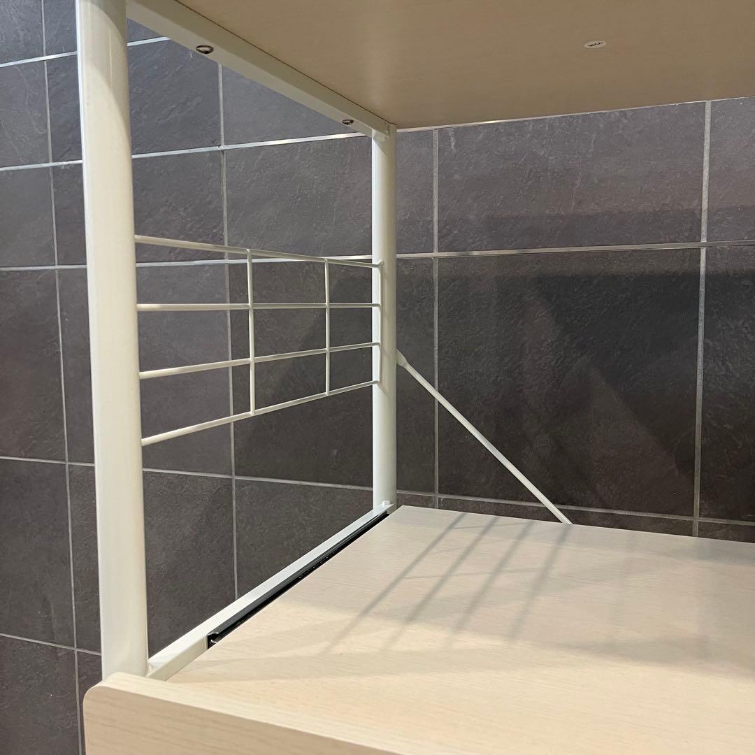 ホワイト 3段オープンシェルフ