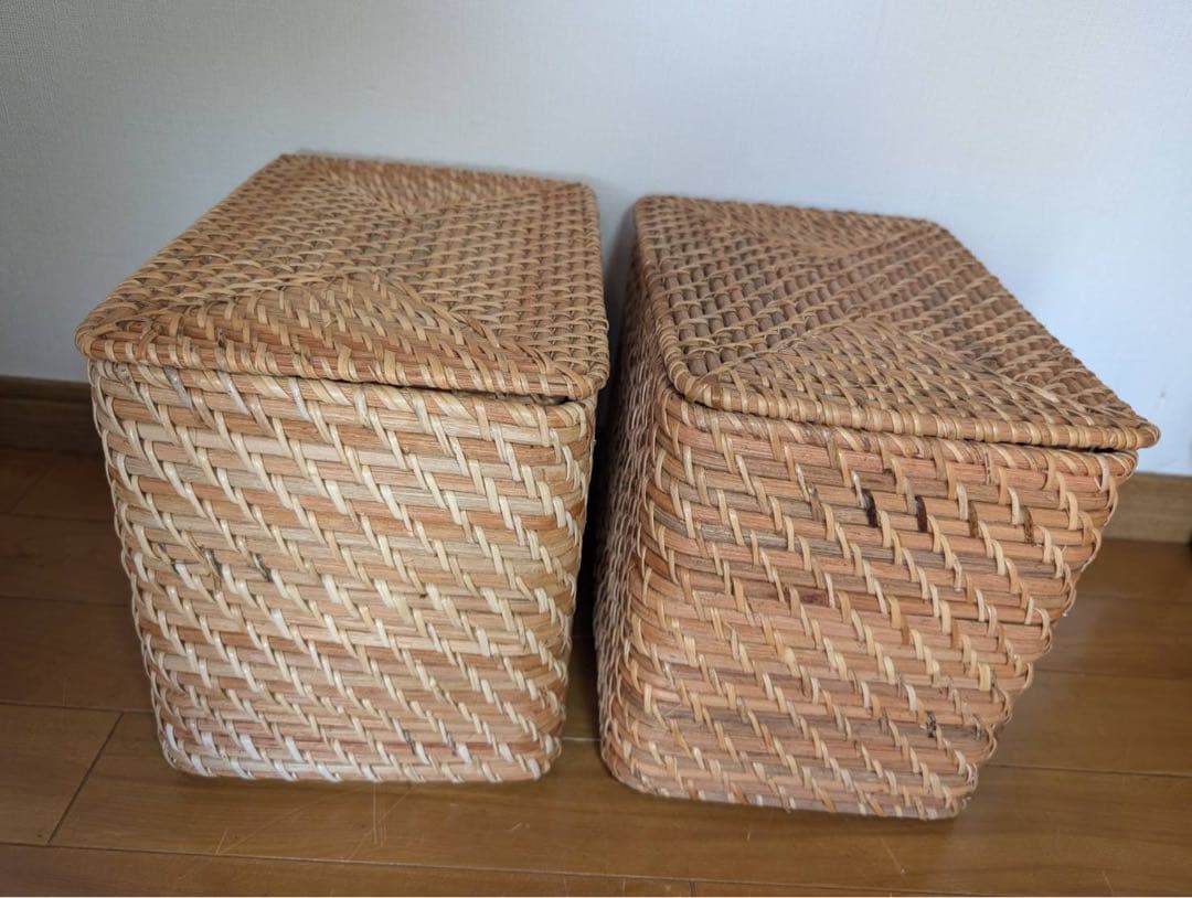 ■送料込■無印良品 スタッキングシェルフインサート 引出 ラタンバスケット