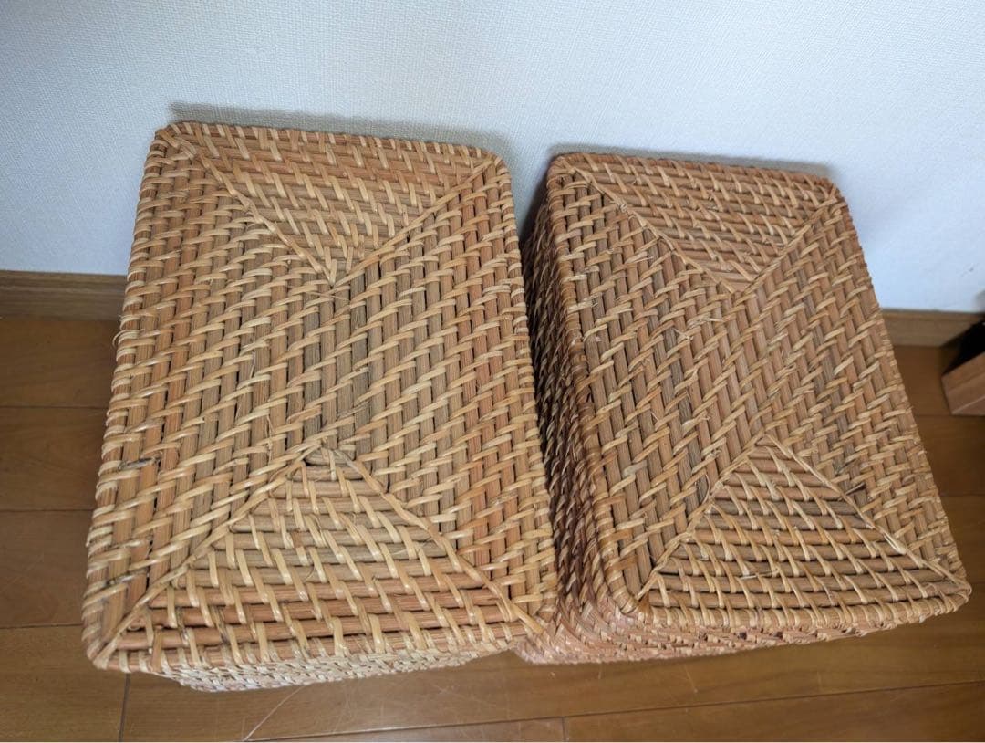 ■送料込■無印良品 スタッキングシェルフインサート 引出 ラタンバスケット