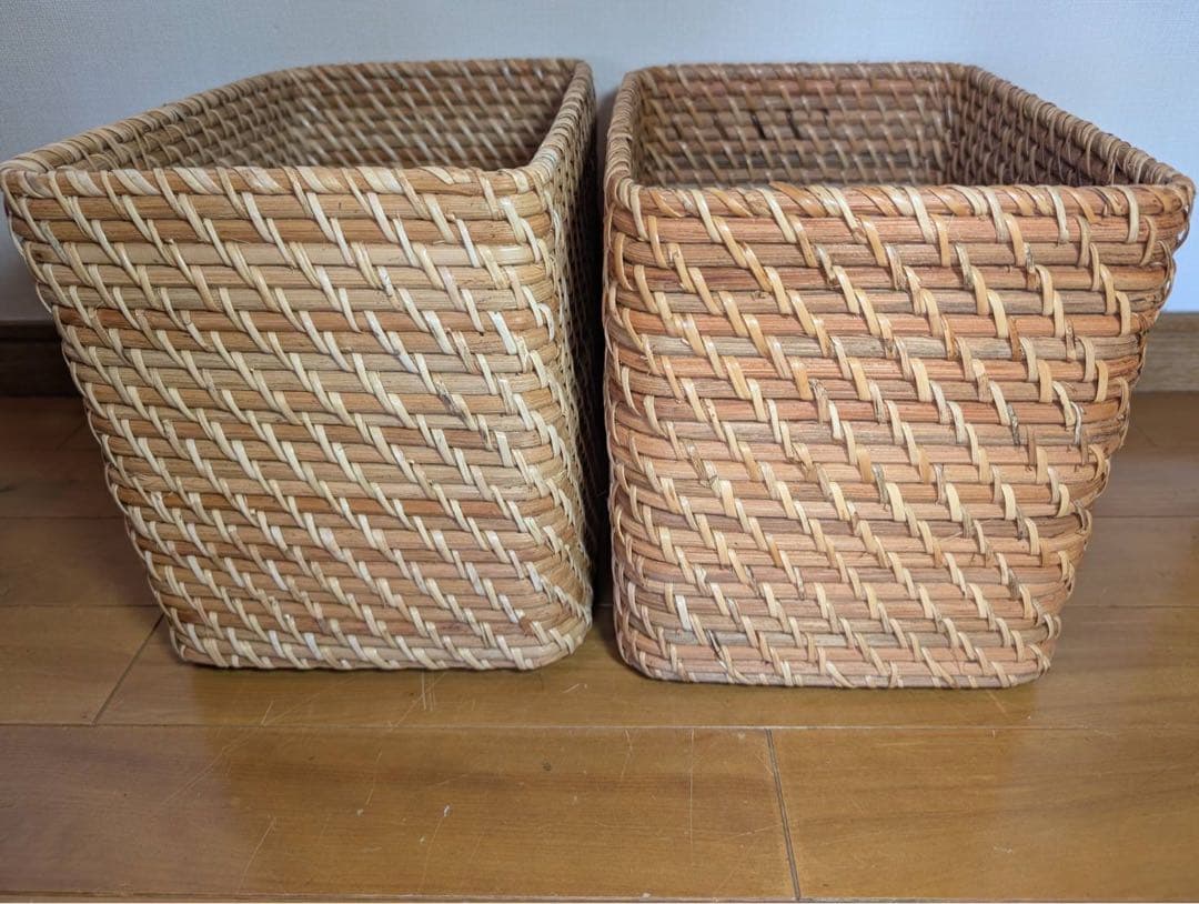 ■送料込■無印良品 スタッキングシェルフインサート 引出 ラタンバスケット