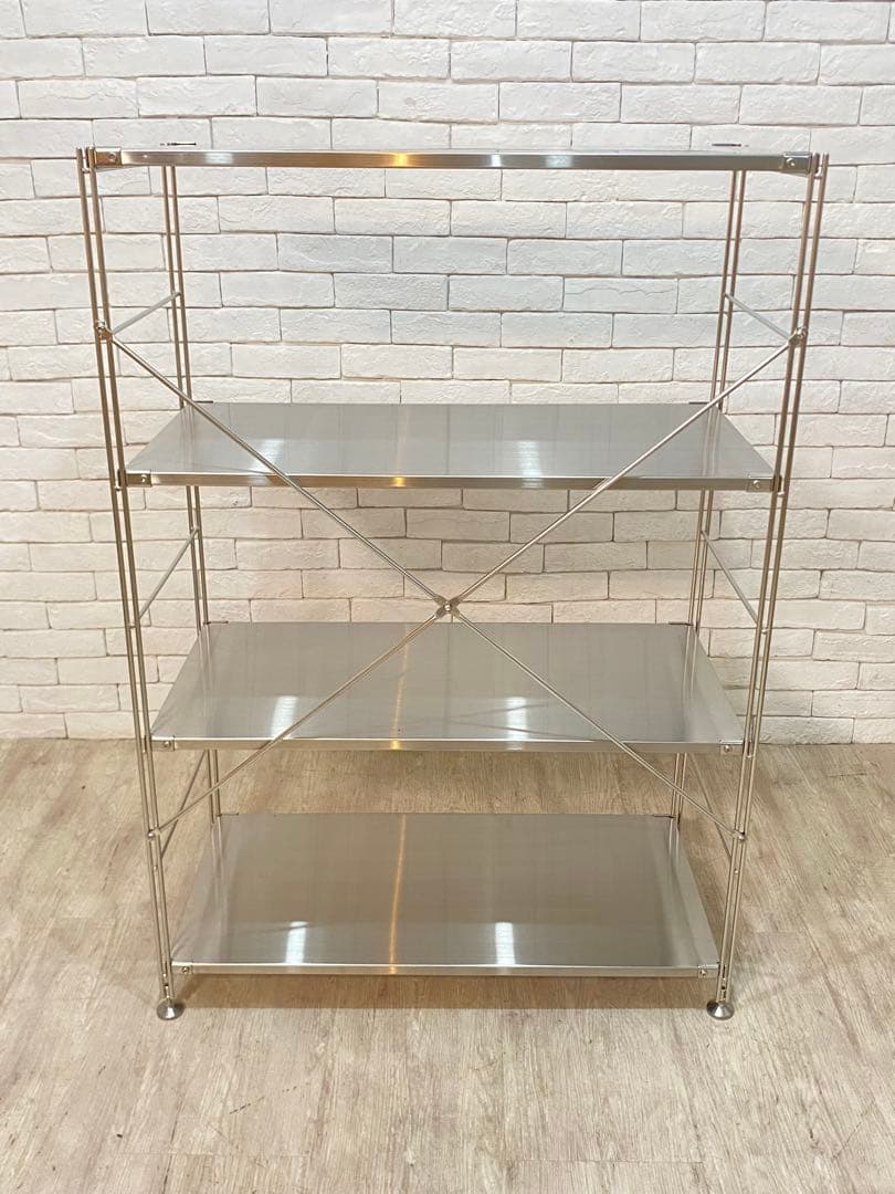 【東京都内23区配送無料】無印　ステンレスユニット　メタルラック　棚　陳列　収納