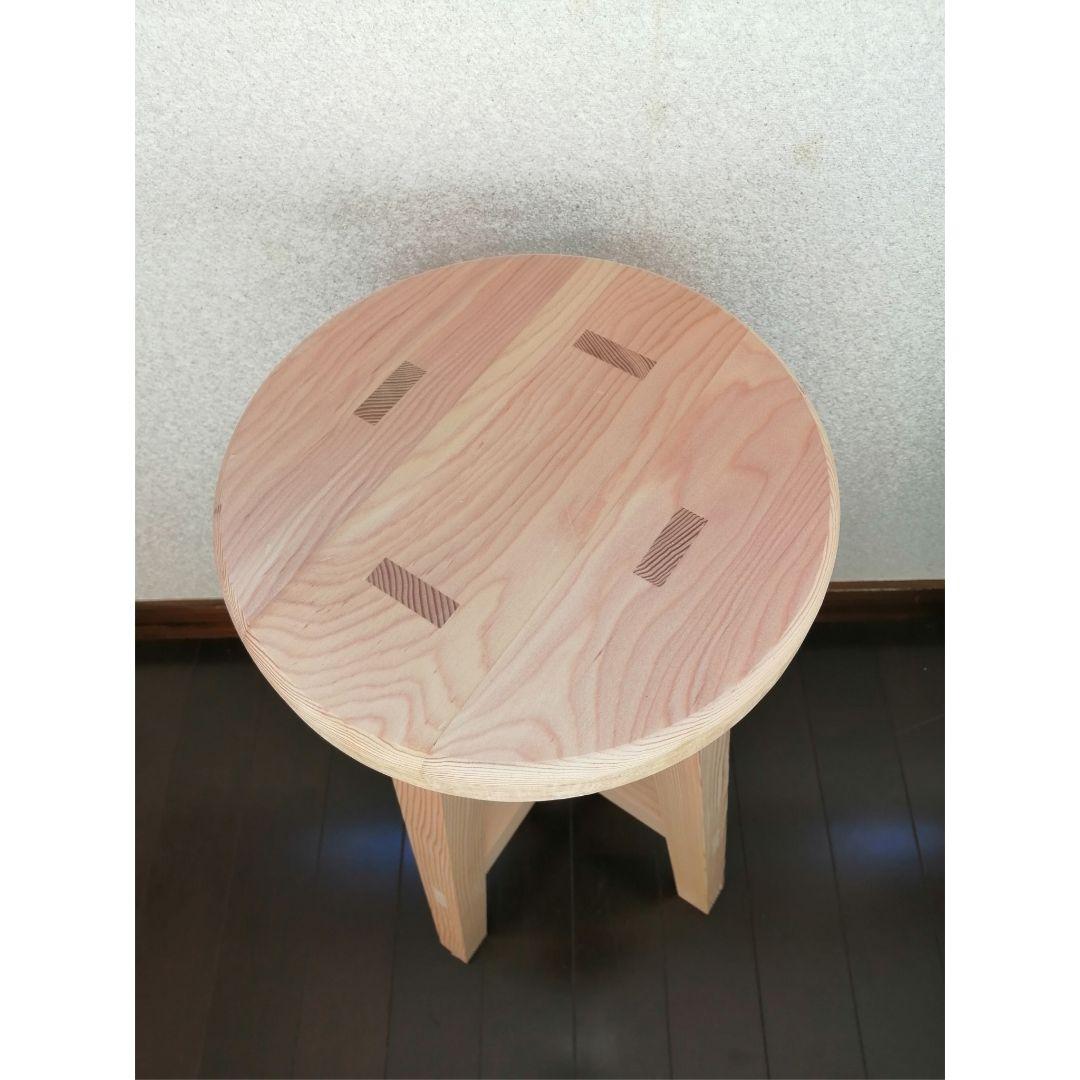 木製スツール　座面幅30cm×高さ43cm　丸椅子　stool