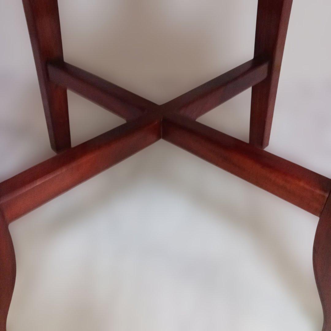 【美品/唐木家具】花梨 無垢材 ダイニングチェア 飾り椅子 アンティーク