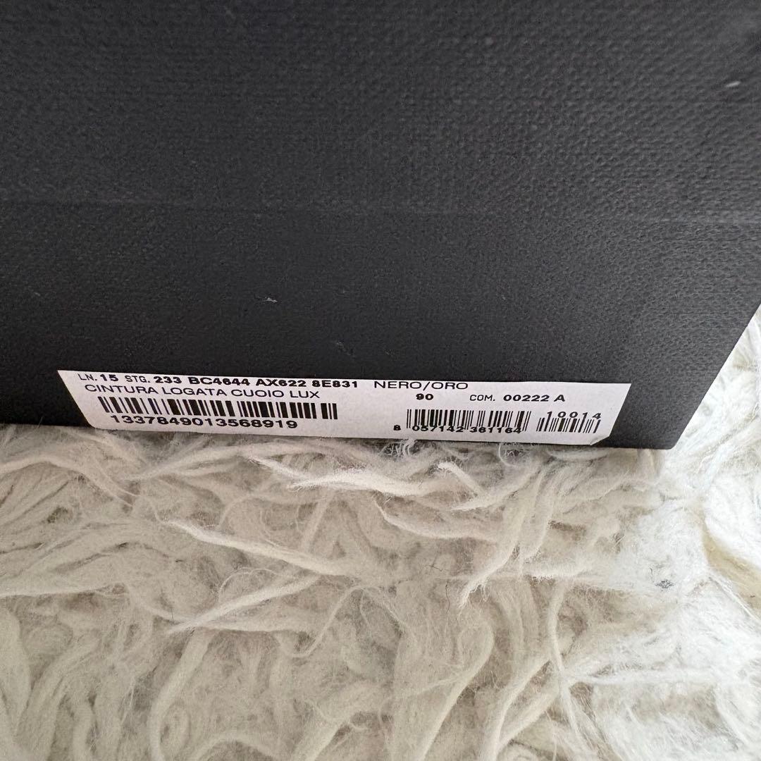 未使用/DOLCE&GABBANA/DGロゴデカベルト/ブラック/メンズ／レザー