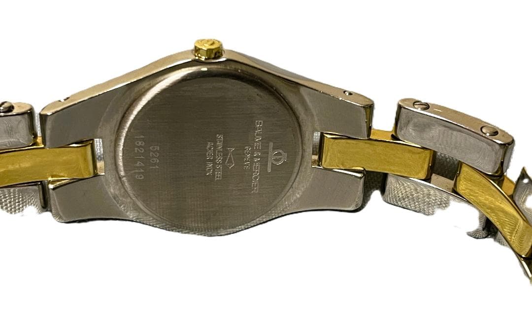 値下げ！Baume & Mercierボーム＆メルシェ ゴールドレディース腕時計