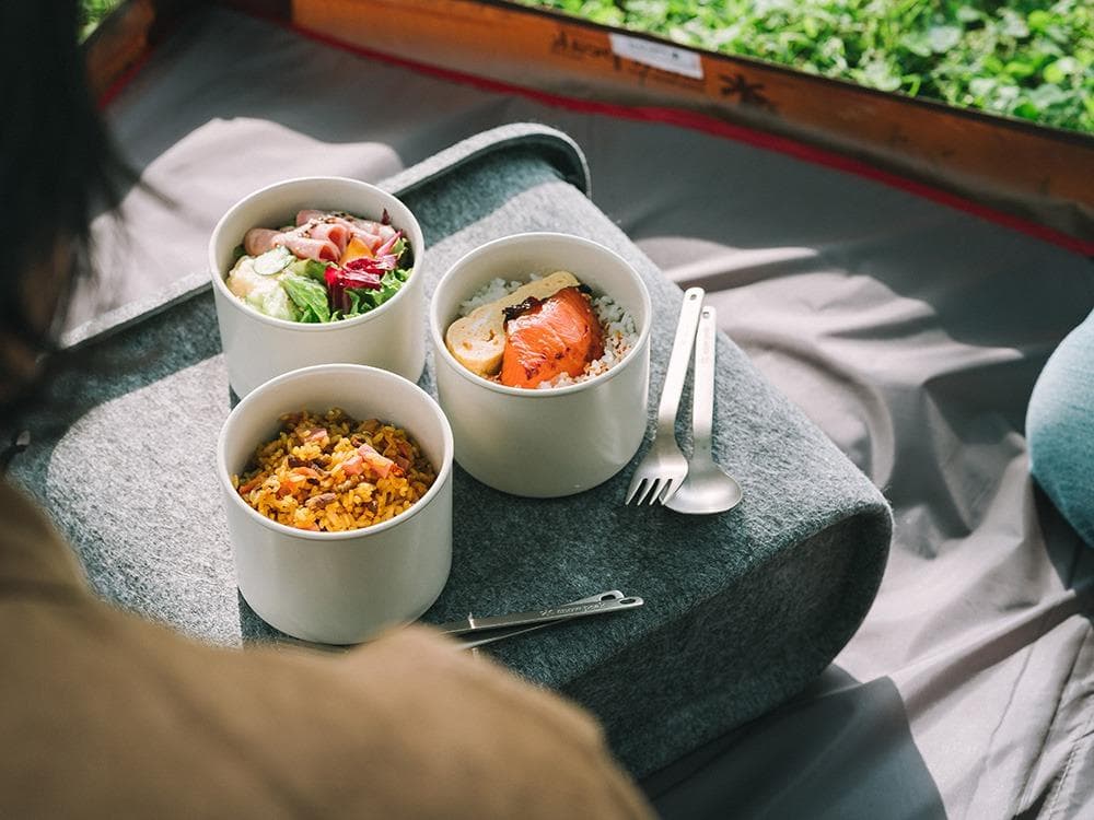 新品） peak 保温可能弁当箱　トバチ３　食器セット グレー