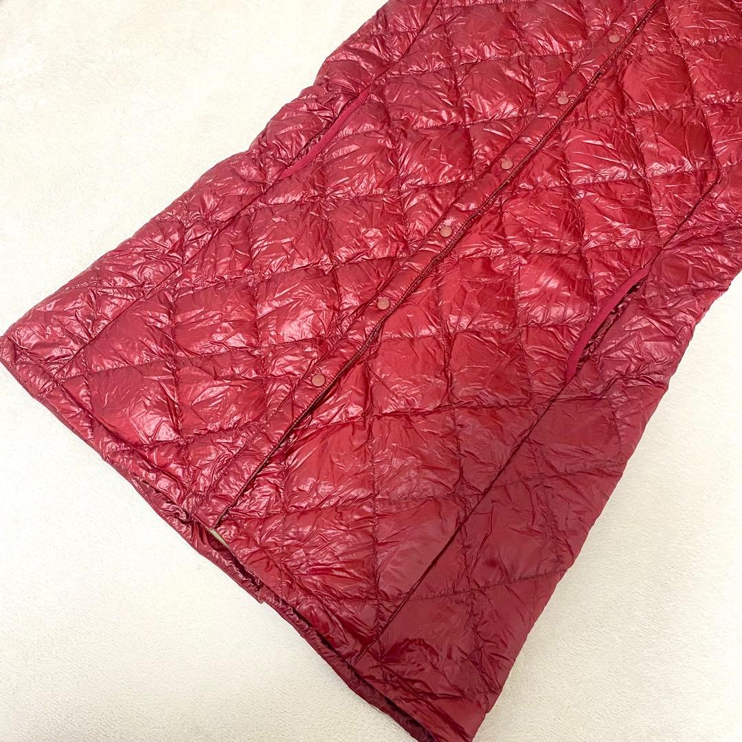 ★美品 収納袋付 montbell モンベル トラベルダウンコート レッド L