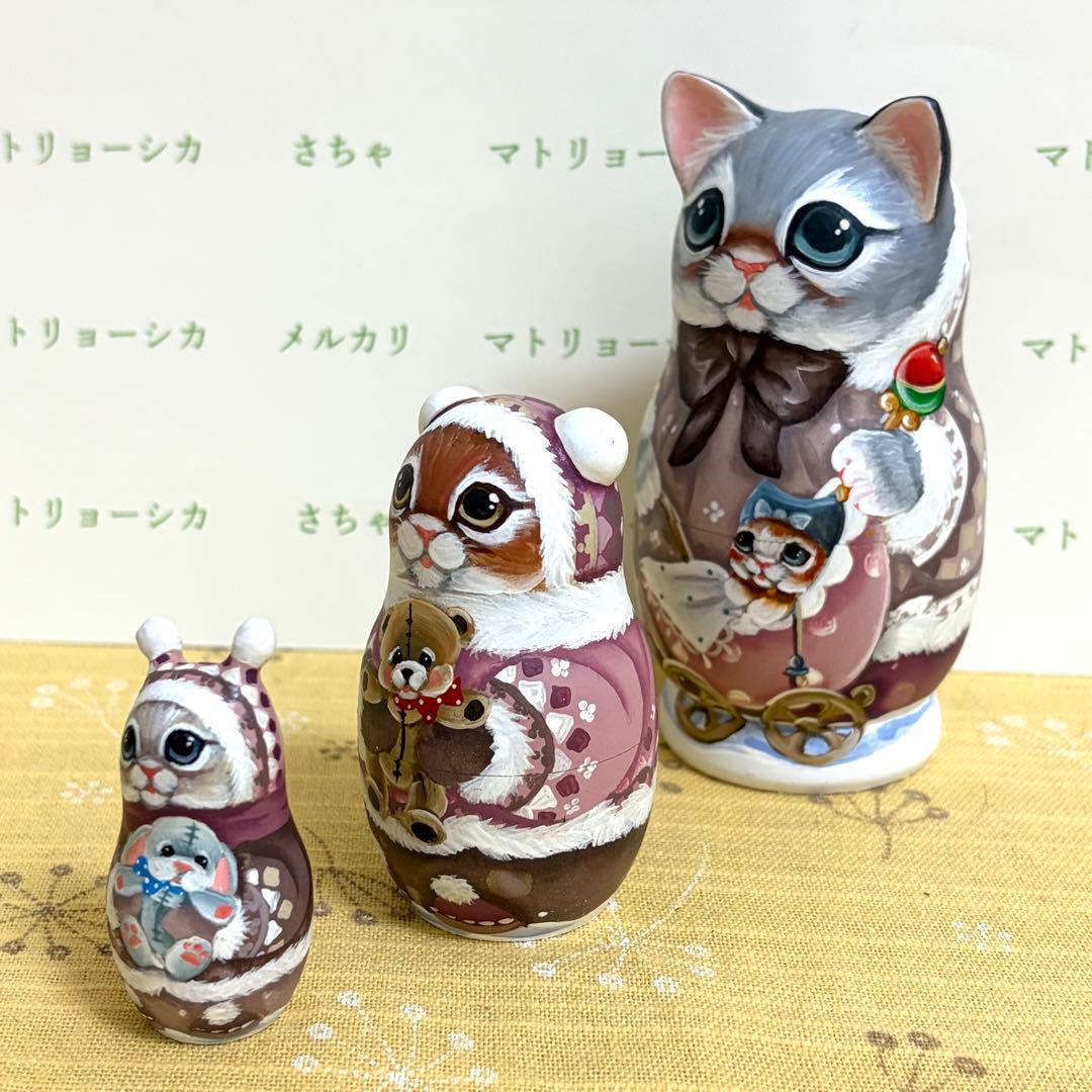 マトリョーシカ　猫　ニコラエヴァ　家族　赤ちゃん
