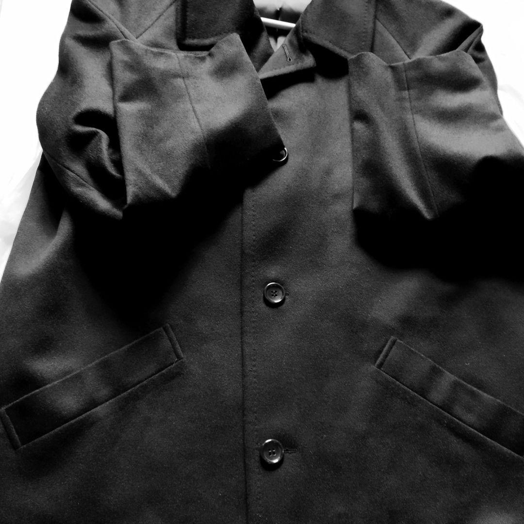 CAR SHOP 2025様。LANVINカシミヤステンカラーコート黒XL美品