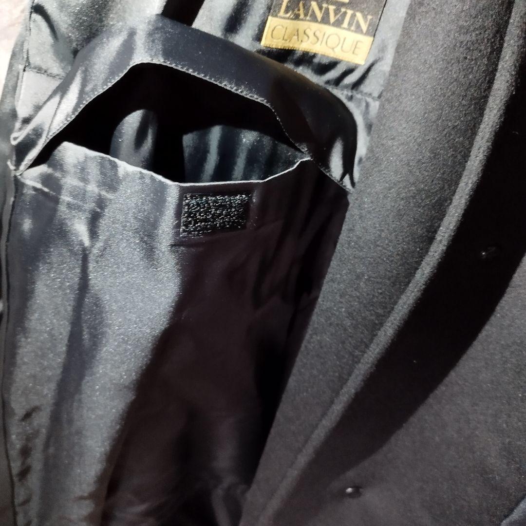 CAR SHOP 2025様。LANVINカシミヤステンカラーコート黒XL美品