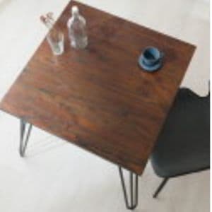 【2/8まで】【天然木】ダークブラウン 木製ダイニングテーブル【送料込】