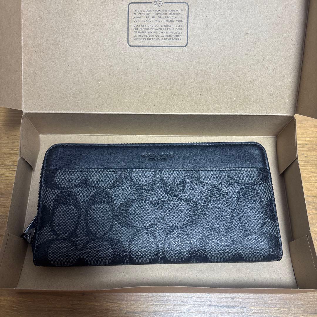 COACH ブラック 長財布 箱付き