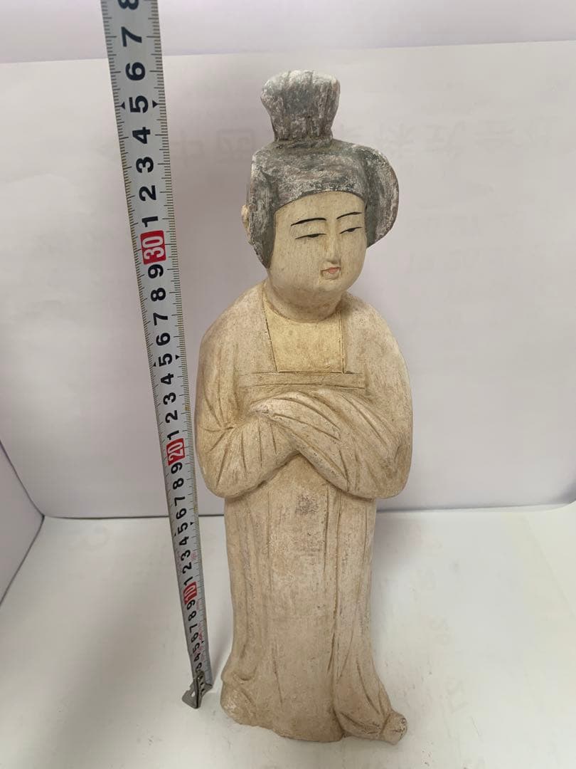 中国美術　唐偏髪拱手女佣　送料込み