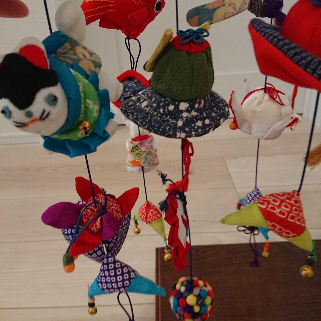 伝統的な布製の五月人形 吊るし飾り