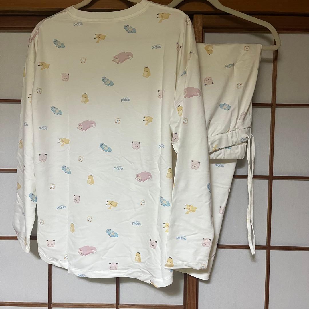 未使用 ジェラートピケ ポケモン sleep柄 セットアップ ロンT パンツ A