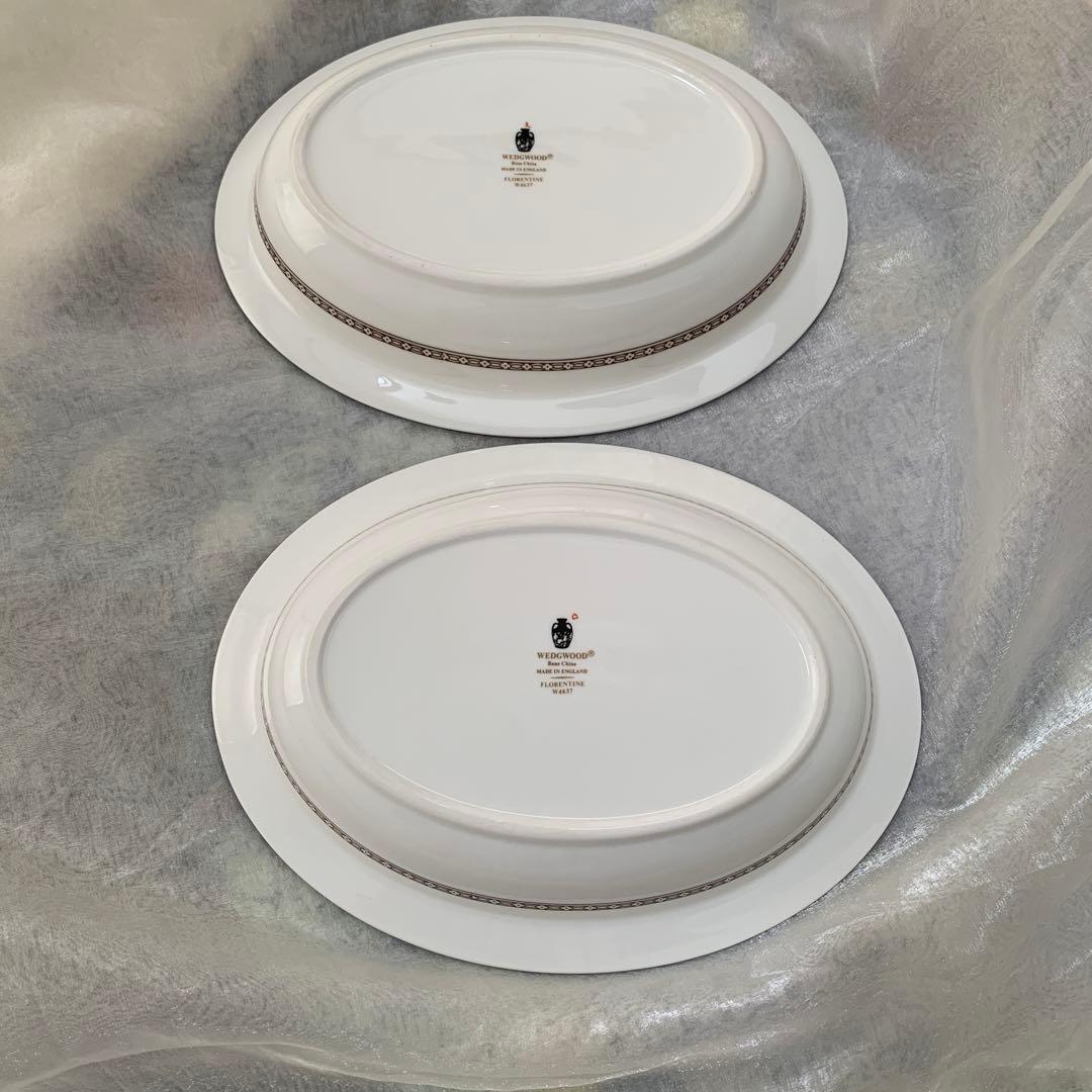 ビンテージ未使用　ウェッジウッド　フロレンティーン　アイボリー　オーバル皿カレー