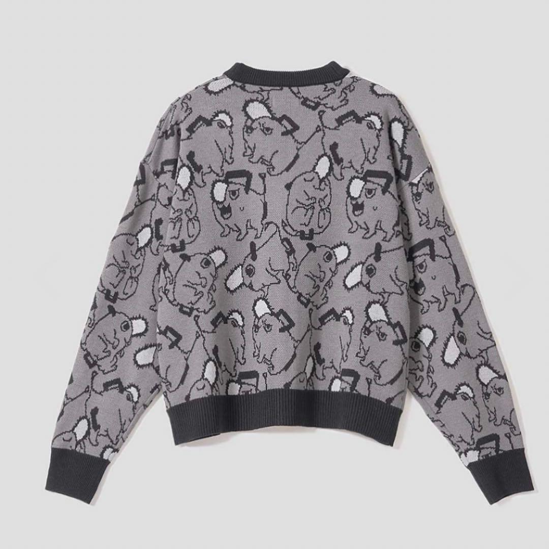 グラニフ　チェンソーマン　ポチタ パターン　ジャカードカーディガン　新品　XL