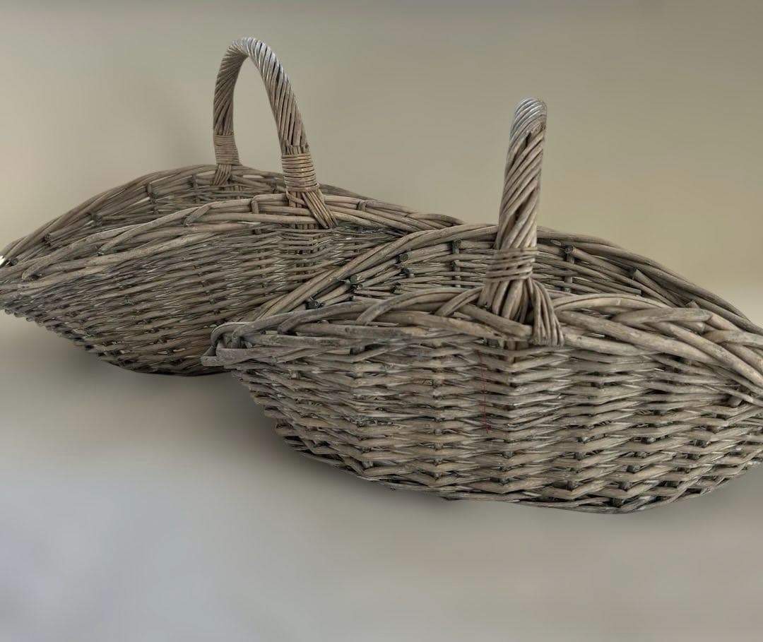 ザラホーム　かご　シャビー　2点セット　バスケット