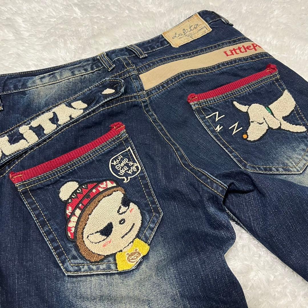 LOLITA JEANS　奈良美智　ジーパン　デニム　サガラ刺繍　インディゴ