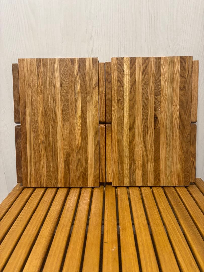 でーん　オークテーブル２つセット