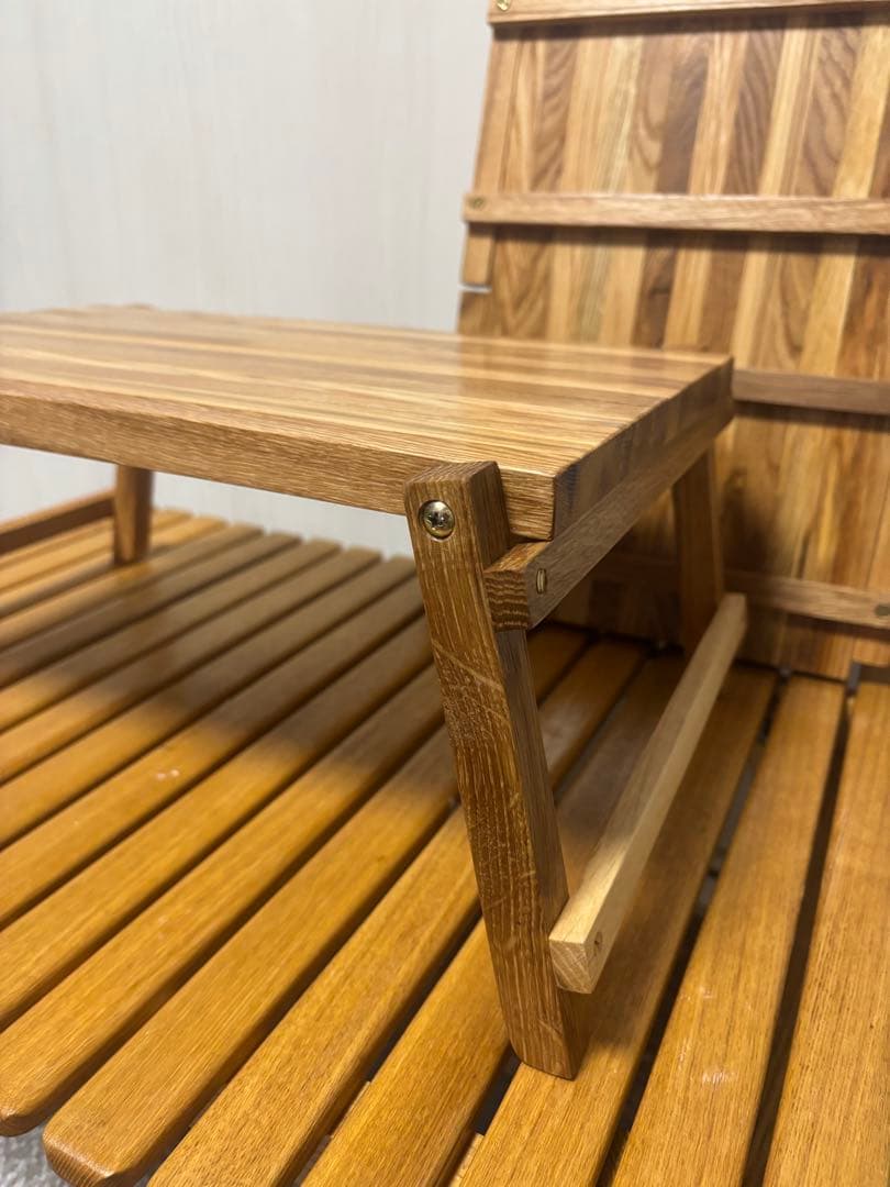 でーん　オークテーブル２つセット