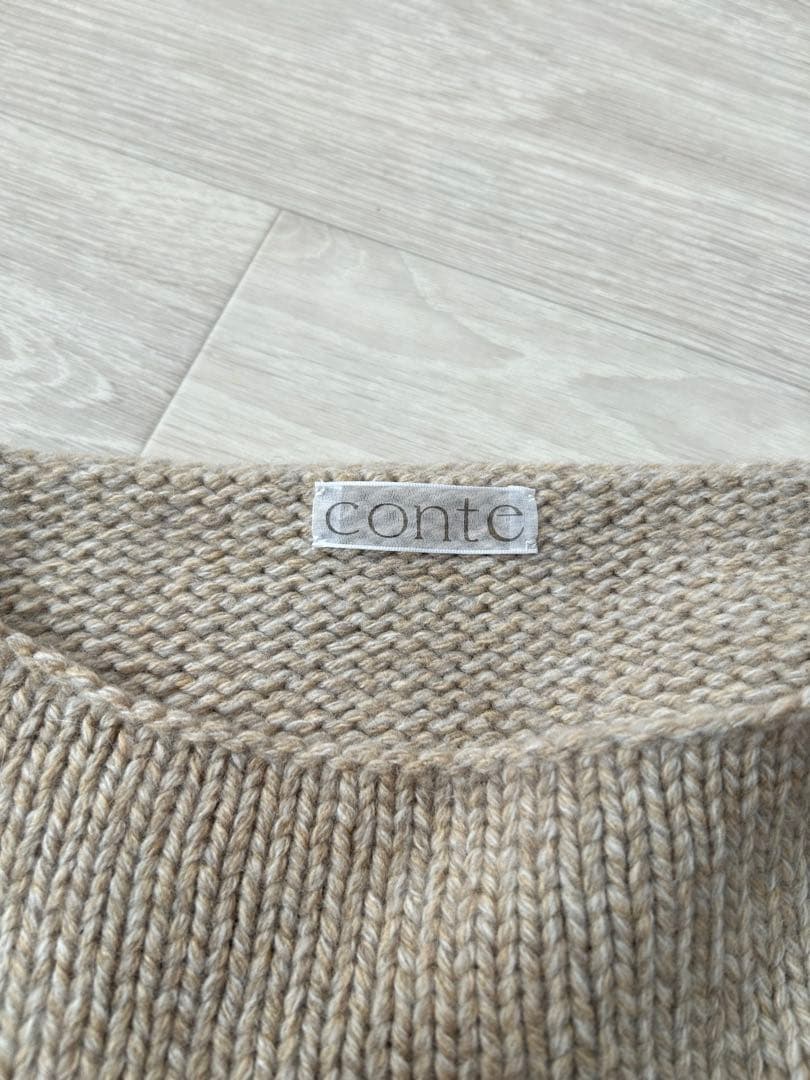 conte コンテ ミックス ボートネックニット