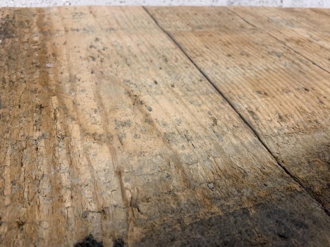 フランス アンティーク 古材 アイアン ローテーブル　ベンチ スツール 展示台