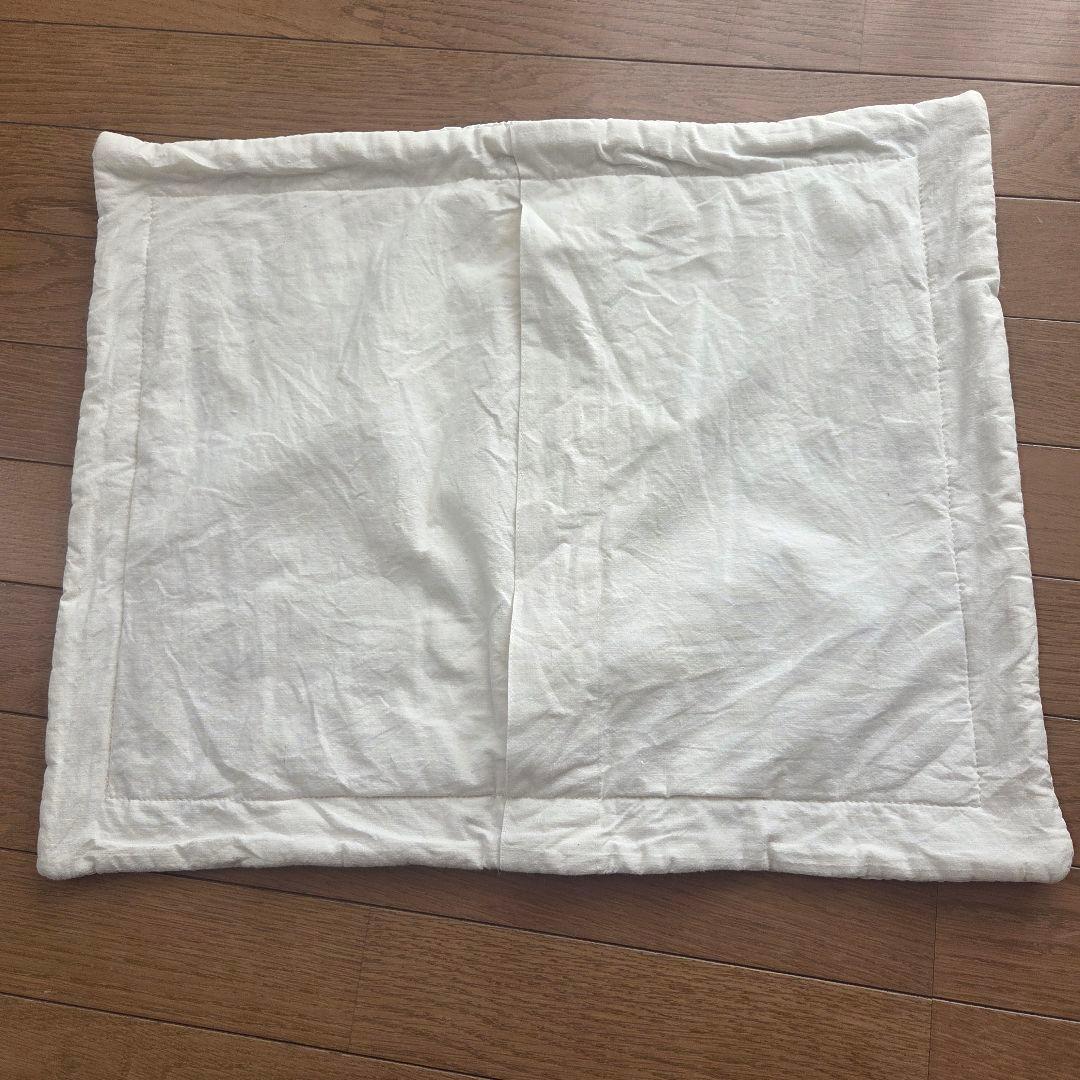 フランスアンティーク　クッションカバー　ホワイトキルト