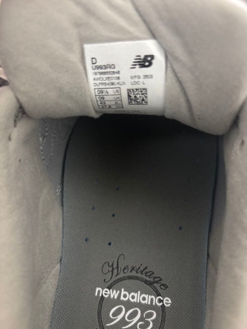New Balance 993 グレー USA製　27.5cm ニューバランス