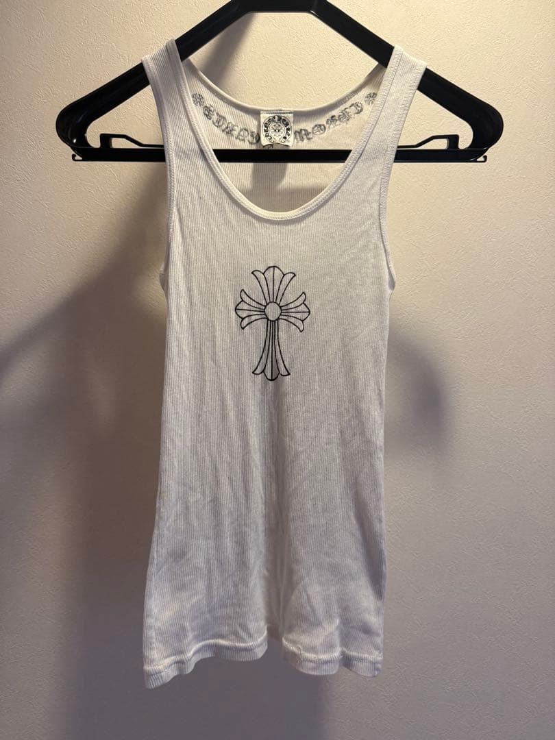 Chrome Hearts ホワイト　タンクトップ　クロムハーツ　ダガー　クロス