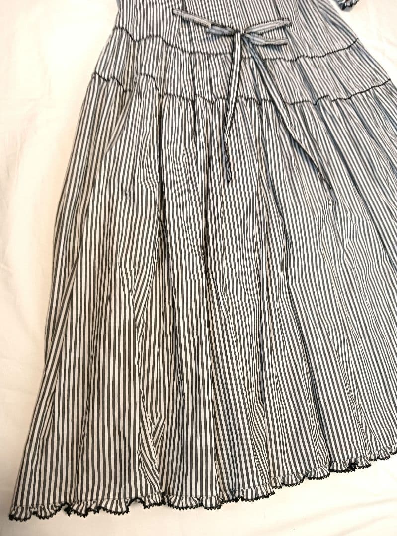 ピンクハウス　半袖ストライプワンピース