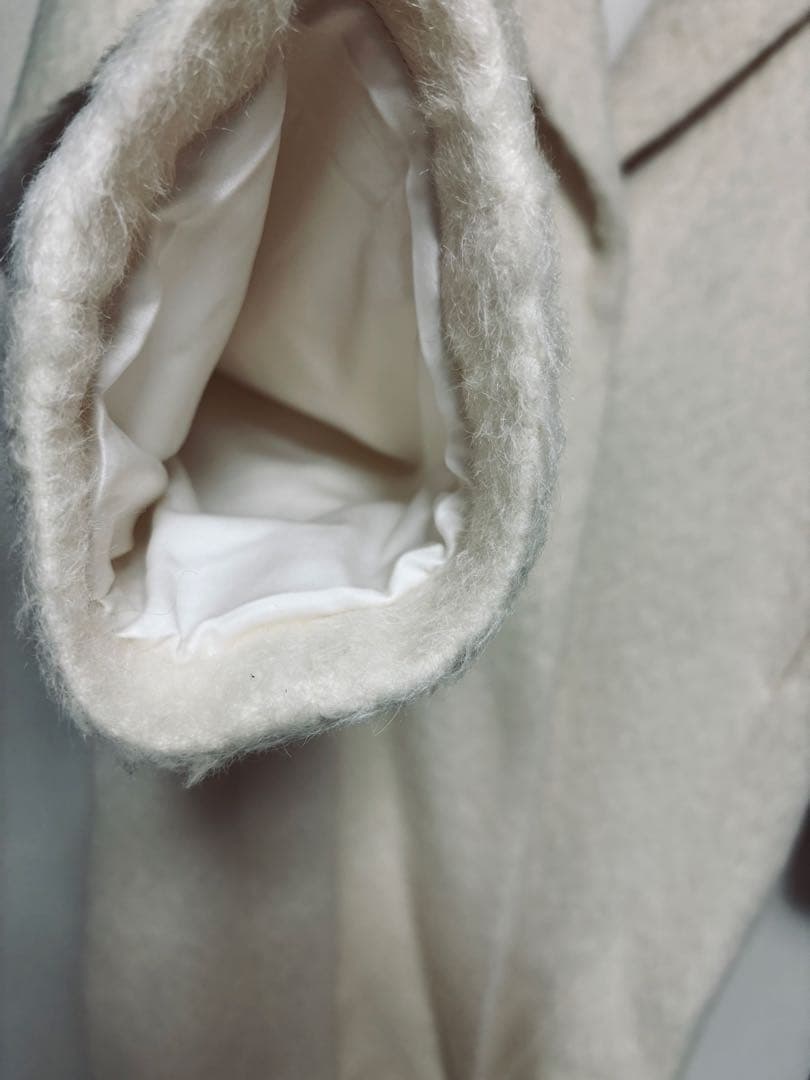 anuans アルパカウールショールカラーコート